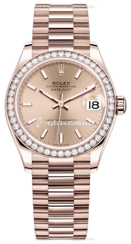 278285rbr Gold Index President Rolex Datejust 31mm Everose Gold Ladies Watch 278285rbr Gold Index President Rolex Datejust 31mm Everose Gold Ladies Watch