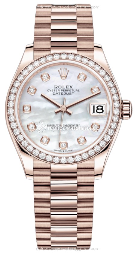278285rbr MOP Diamond President Rolex Datejust 31mm Everose Gold Ladies Watch 278285rbr MOP Diamond President Rolex Datejust 31mm Everose Gold Ladies Watch