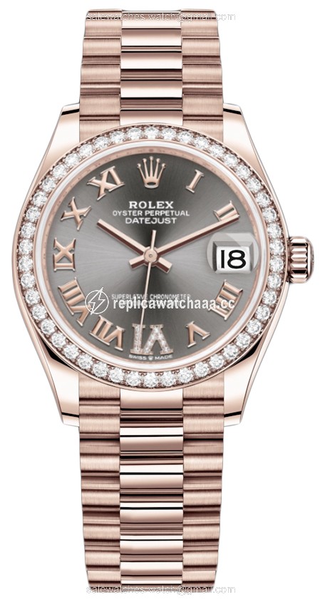 278285rbr Rhodium VI Roman President Rolex Datejust 31mm Everose Gold Ladies Watch 278285rbr Rhodium VI Roman President Rolex Datejust 31mm Everose Gold Ladies Watch