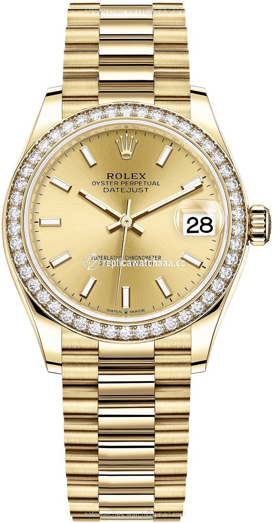 278288RBR Champagne Index President Rolex Datejust 31mm Yellow Gold Ladies Watch 278288RBR Champagne Index President Rolex Datejust 31mm Yellow Gold Ladies Watch