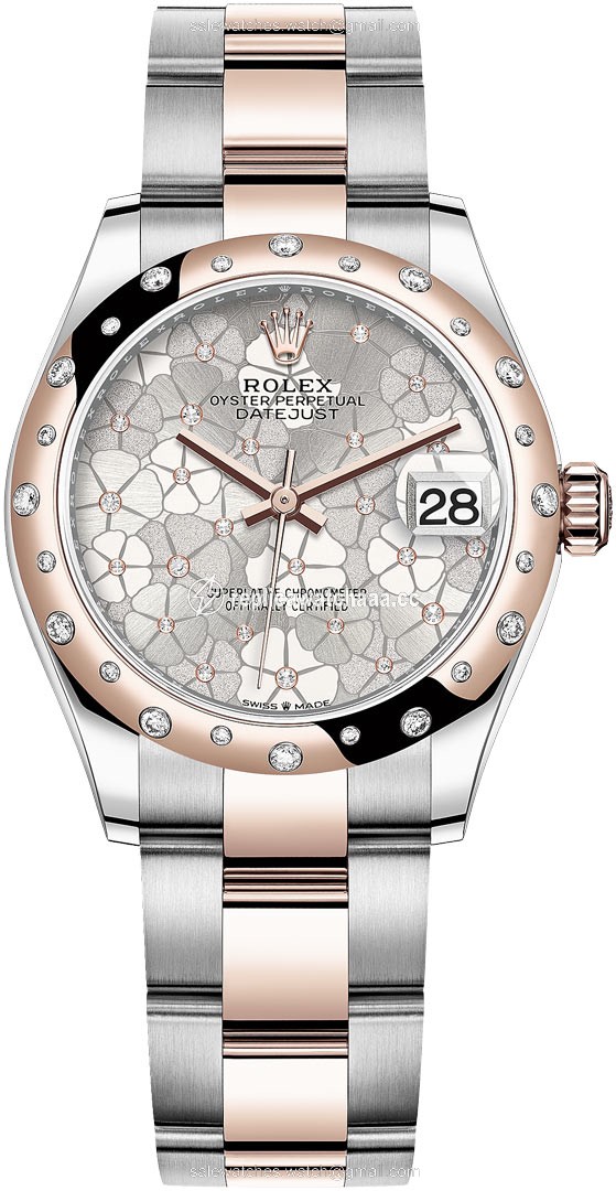 278341rbr Silver Floral Oyster Rolex Datejust 31mm Stainless Steel and Rose Gold Ladies Watch 278341rbr Silver Floral Oyster Rolex Datejust 31mm Stainless Steel and Rose Gold Ladies Watch