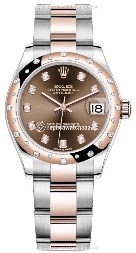 278341rbr Chocolate Diamond Oyster Rolex Datejust 31mm Stainless Steel and Rose Gold Ladies Watch 278341rbr Chocolate Diamond Oyster Rolex Datejust 31mm Stainless Steel and Rose Gold Ladies Watch
