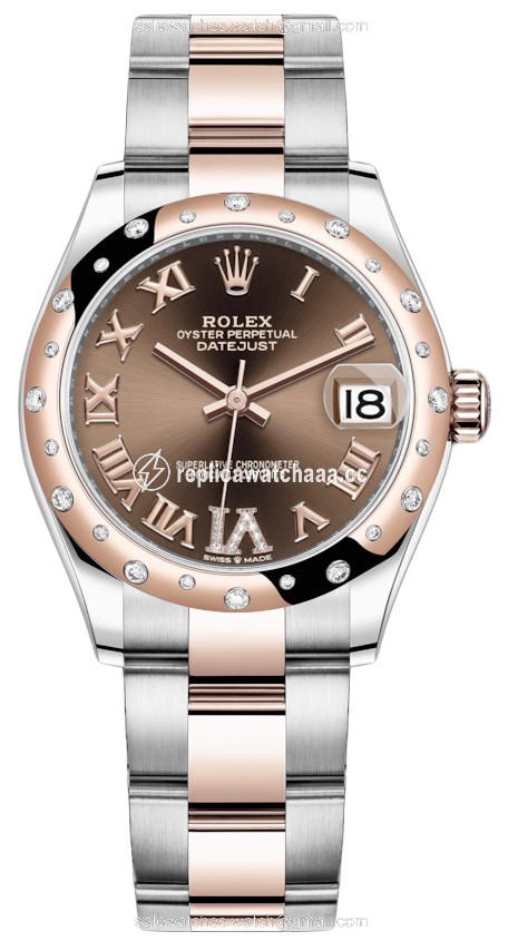 278341rbr Chocolate VI Roman Oyster Rolex Datejust 31mm Stainless Steel and Rose Gold Ladies Watch 278341rbr Chocolate VI Roman Oyster Rolex Datejust 31mm Stainless Steel and Rose Gold Ladies Watch