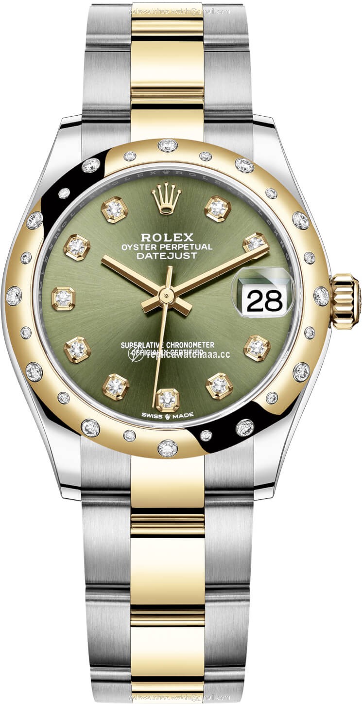 278343rbr Green Diamond Oyster Rolex Datejust 31mm Stainless Steel and Yellow Gold Ladies Watch 278343rbr Green Diamond Oyster Rolex Datejust 31mm Stainless Steel and Yellow Gold Ladies Watch