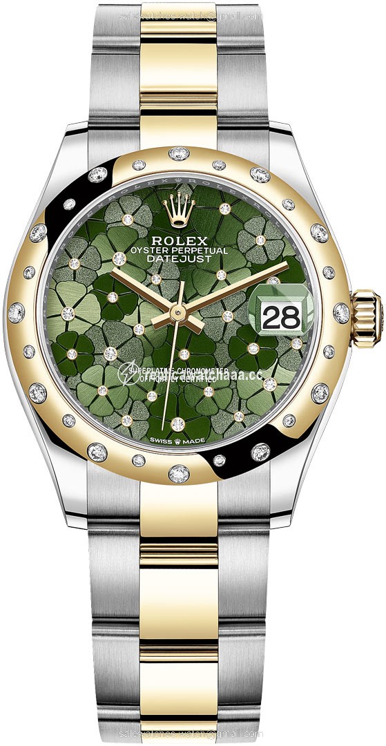 278343rbr Olive Green Floral Oyster Rolex Datejust 31mm Stainless Steel and Yellow Gold Ladies Watch 278343rbr Olive Green Floral Oyster Rolex Datejust 31mm Stainless Steel and Yellow Gold Ladies Watch