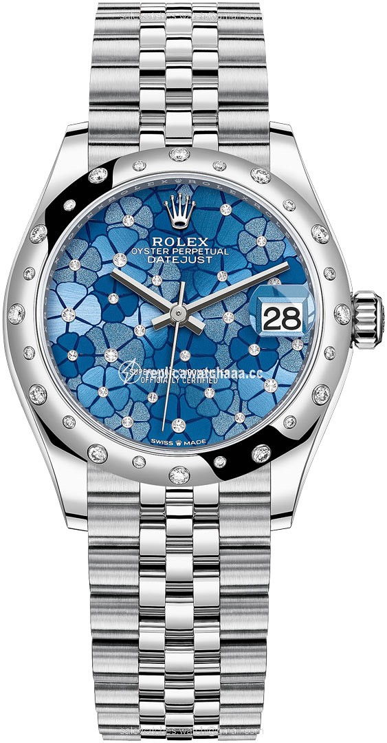 278344rbr Azzurro Blue Floral Jubilee Rolex Datejust 31mm Stainless Steel Ladies Watch 278344rbr Azzurro Blue Floral Jubilee Rolex Datejust 31mm Stainless Steel Ladies Watch