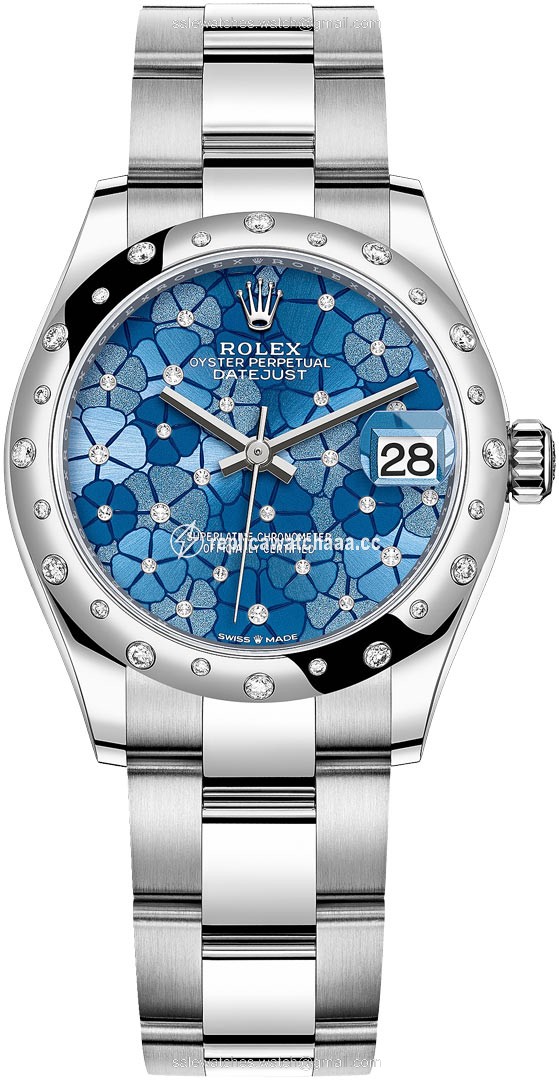 278344rbr Azzurro Blue Floral Oyster Rolex Datejust 31mm Stainless Steel Ladies Watch 278344rbr Azzurro Blue Floral Oyster Rolex Datejust 31mm Stainless Steel Ladies Watch