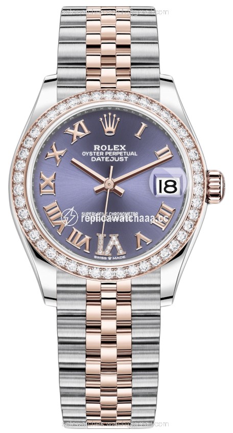 278381rbr Aubergine VI Roman Jubilee Rolex Datejust 31mm Stainless Steel and Rose Gold Ladies Watch 278381rbr Aubergine VI Roman Jubilee Rolex Datejust 31mm Stainless Steel and Rose Gold Ladies Watch