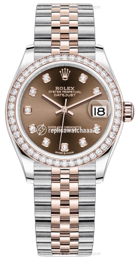 278381rbr Chocolate Diamond Jubilee Rolex Datejust 31mm Stainless Steel and Rose Gold Ladies Watch 278381rbr Chocolate Diamond Jubilee Rolex Datejust 31mm Stainless Steel and Rose Gold Ladies Watch