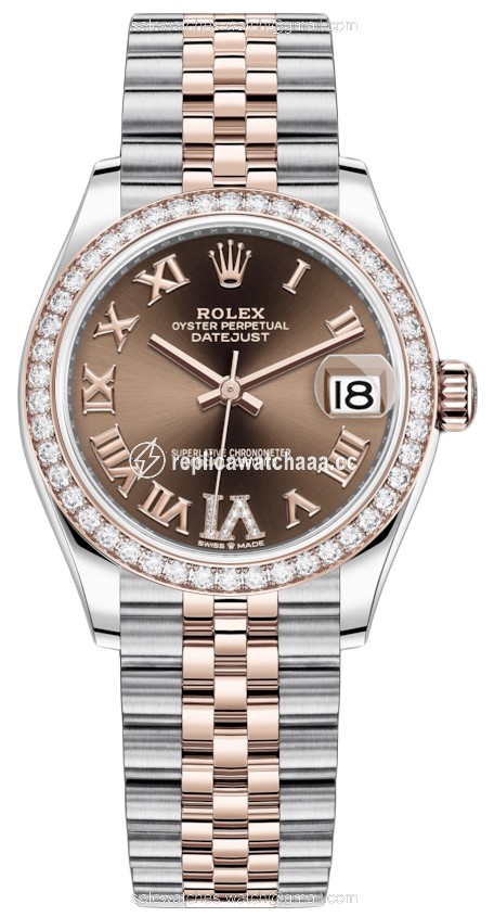 278381rbr Chocolate VI Roman Jubilee Rolex Datejust 31mm Stainless Steel and Rose Gold Ladies Watch 278381rbr Chocolate VI Roman Jubilee Rolex Datejust 31mm Stainless Steel and Rose Gold Ladies Watch