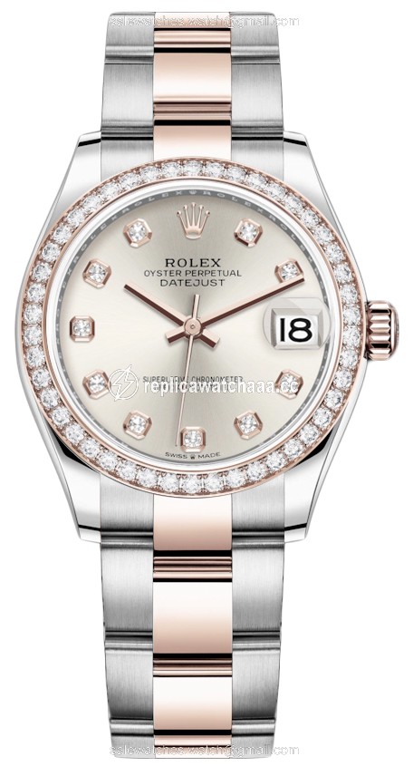278381rbr Silver Diamond Oyster Rolex Datejust 31mm Stainless Steel and Rose Gold Ladies Watch 278381rbr Silver Diamond Oyster Rolex Datejust 31mm Stainless Steel and Rose Gold Ladies Watch
