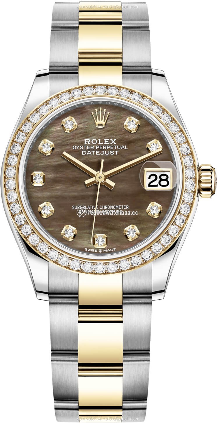 278383rbr Black MOP Diamond Oyster Rolex Datejust 31mm Stainless Steel and Yellow Gold Ladies Watch 278383rbr Black MOP Diamond Oyster Rolex Datejust 31mm Stainless Steel and Yellow Gold Ladies Watch