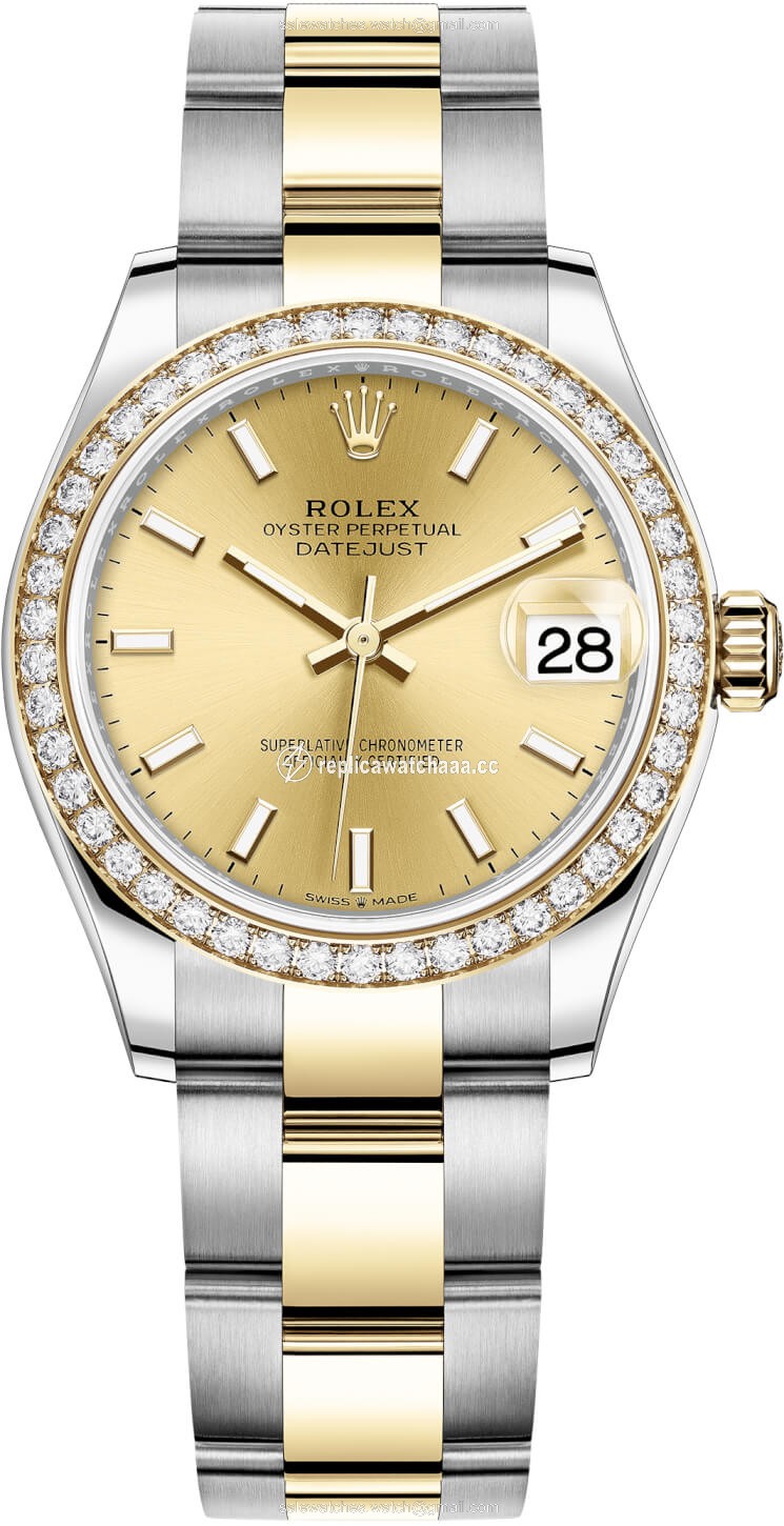 278383rbr Champagne Index Oyster Rolex Datejust 31mm Stainless Steel and Yellow Gold Ladies Watch 278383rbr Champagne Index Oyster Rolex Datejust 31mm Stainless Steel and Yellow Gold Ladies Watch