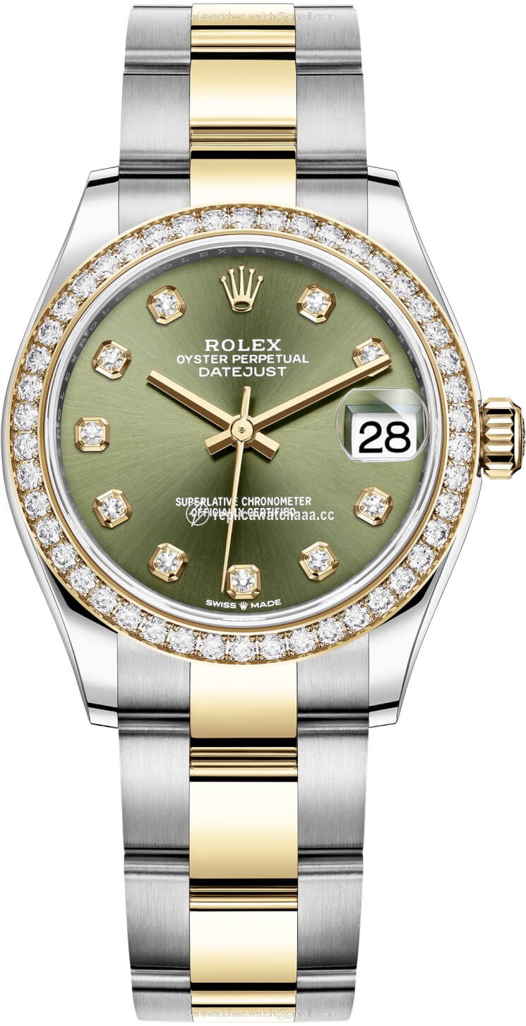 278383rbr Green Diamond Oyster Rolex Datejust 31mm Stainless Steel and Yellow Gold Ladies Watch 278383rbr Green Diamond Oyster Rolex Datejust 31mm Stainless Steel and Yellow Gold Ladies Watch