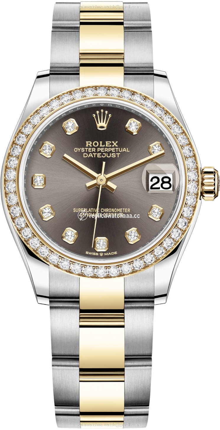 278383rbr Grey Diamond Oyster Rolex Datejust 31mm Stainless Steel and Yellow Gold Ladies Watch 278383rbr Grey Diamond Oyster Rolex Datejust 31mm Stainless Steel and Yellow Gold Ladies Watch