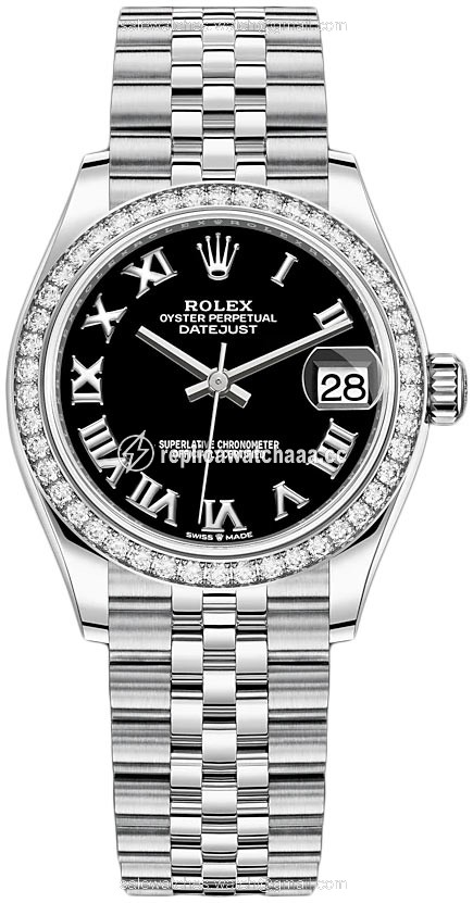 278384rbr Black Roman Jubilee Rolex Datejust 31mm Stainless Steel Ladies Watch 278384rbr Black Roman Jubilee Rolex Datejust 31mm Stainless Steel Ladies Watch