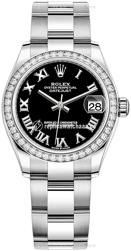 278384rbr Black Roman Oyster Rolex Datejust 31mm Stainless Steel Ladies Watch 278384rbr Black Roman Oyster Rolex Datejust 31mm Stainless Steel Ladies Watch