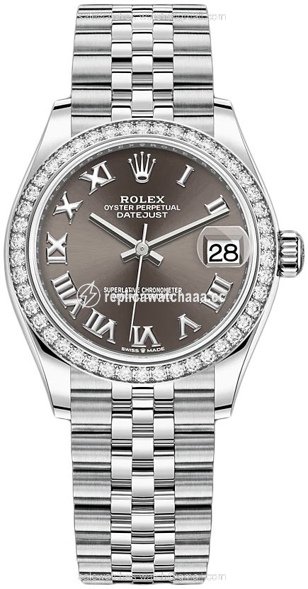 278384rbr Dark Grey Roman Jubilee Rolex Datejust 31mm Stainless Steel Ladies Watch 278384rbr Dark Grey Roman Jubilee Rolex Datejust 31mm Stainless Steel Ladies Watch