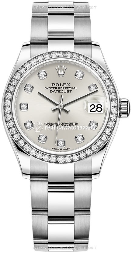 278384rbr Silver Diamond Oyster Rolex Datejust 31mm Stainless Steel Ladies Watch 278384rbr Silver Diamond Oyster Rolex Datejust 31mm Stainless Steel Ladies Watch