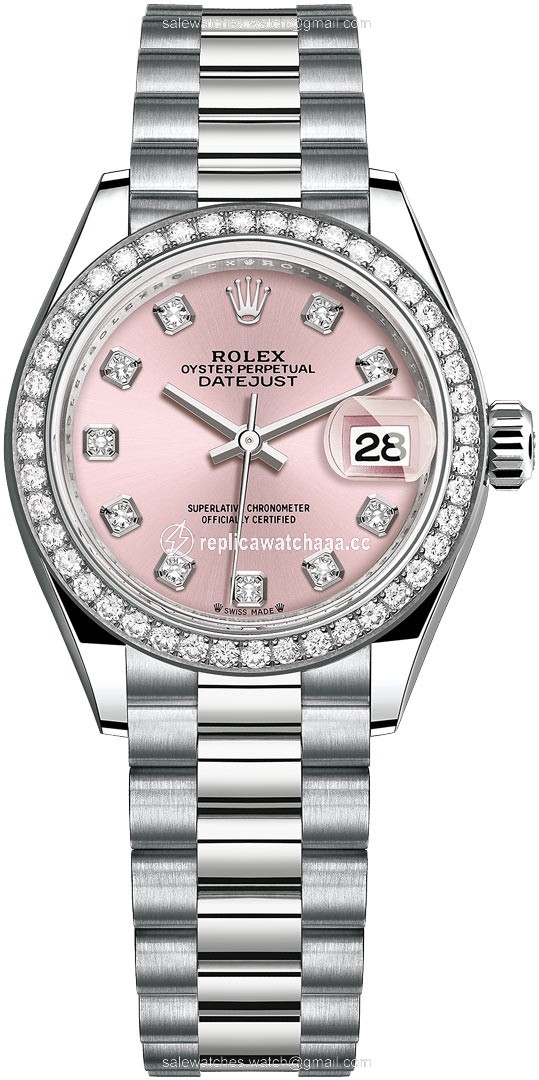 279139rbr Pink Diamond President Rolex Lady Datejust 28mm White Gold Ladies Watch 279139rbr Pink Diamond President Rolex Lady Datejust 28mm White Gold Ladies Watch