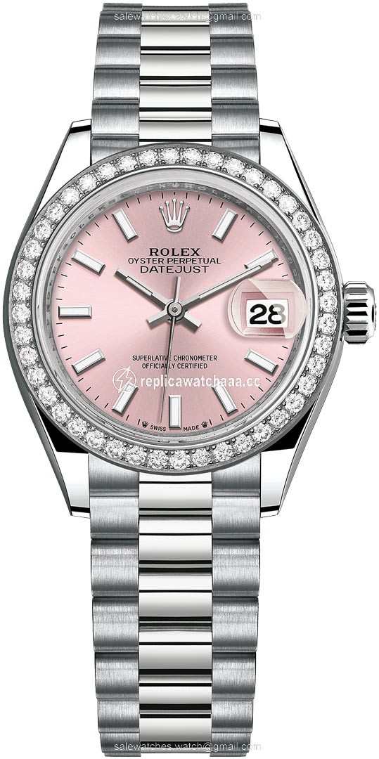 279139rbr Pink Index President Rolex Lady Datejust 28mm White Gold Ladies Watch 279139rbr Pink Index President Rolex Lady Datejust 28mm White Gold Ladies Watch