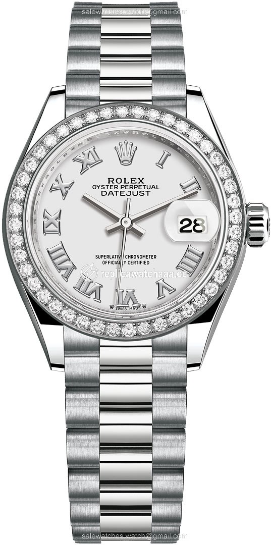 279139rbr White Roman President Rolex Lady Datejust 28mm White Gold Ladies Watch 279139rbr White Roman President Rolex Lady Datejust 28mm White Gold Ladies Watch