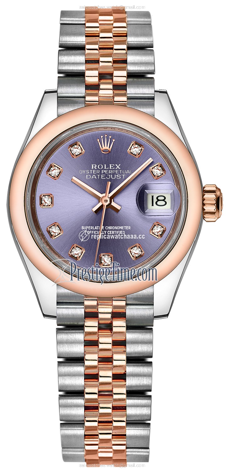 279161 Aubergine Diamond Jubilee Rolex Lady Datejust 28mm Stainless Steel and Everose Gold Ladies Watch 279161 Aubergine Diamond Jubilee Rolex Lady Datejust 28mm Stainless Steel and Everose Gold Ladies Watch