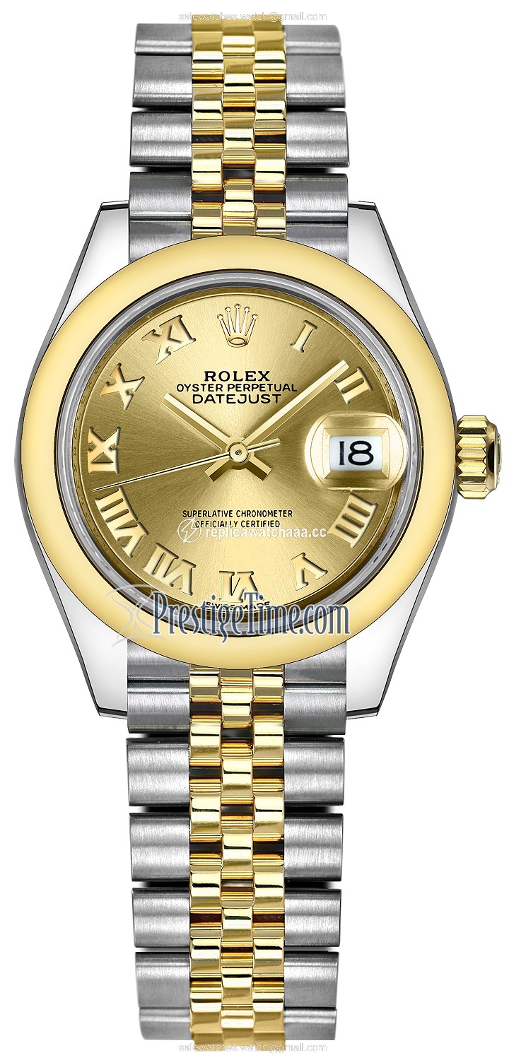 279163 Champagne Roman Jubilee Rolex Lady Datejust 28mm Stainless Steel and Yellow Gold Ladies Watch 279163 Champagne Roman Jubilee Rolex Lady Datejust 28mm Stainless Steel and Yellow Gold Ladies Watch