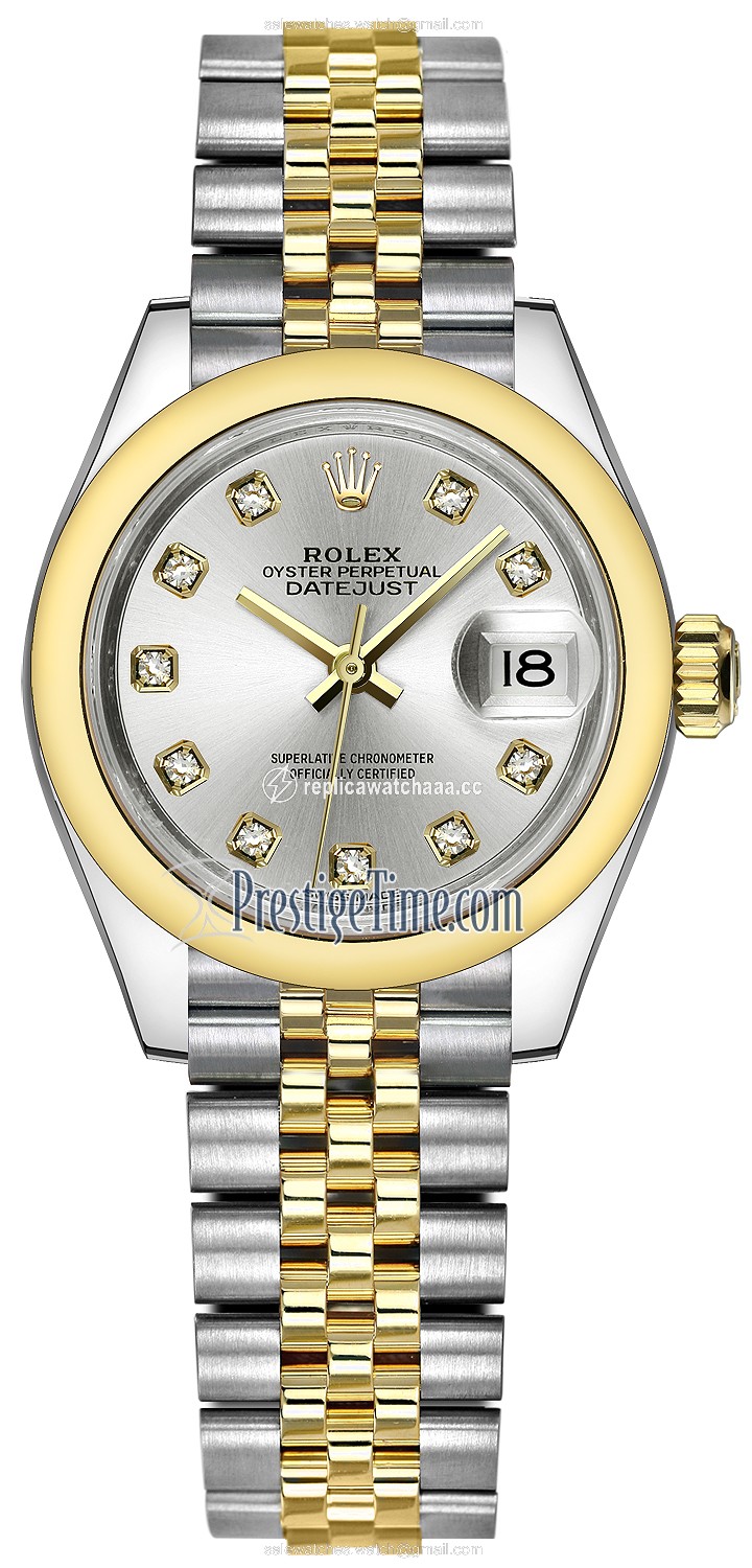 279163 Silver Diamond Jubilee Rolex Lady Datejust 28mm Stainless Steel and Yellow Gold Ladies Watch 279163 Silver Diamond Jubilee Rolex Lady Datejust 28mm Stainless Steel and Yellow Gold Ladies Watch