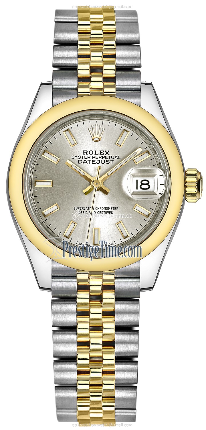 279163 Silver Index Jubilee Rolex Lady Datejust 28mm Stainless Steel and Yellow Gold Ladies Watch 279163 Silver Index Jubilee Rolex Lady Datejust 28mm Stainless Steel and Yellow Gold Ladies Watch