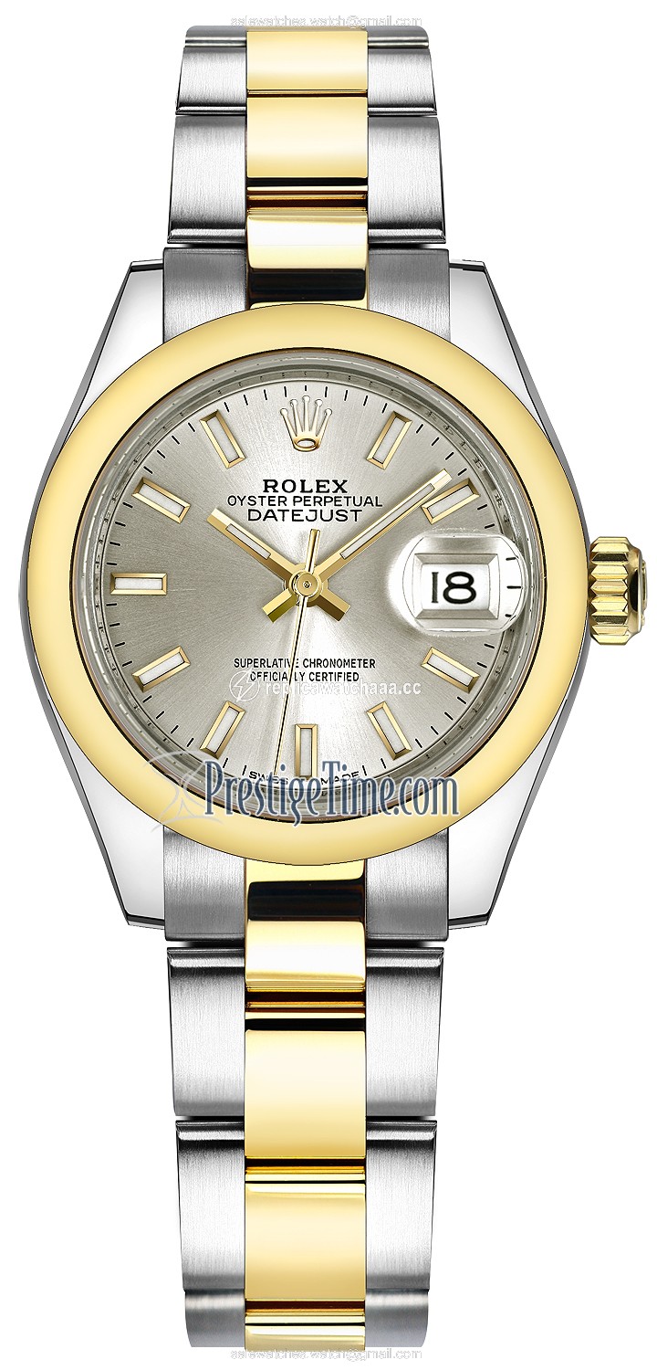 279163 Silver Index Oyster Rolex Lady Datejust 28mm Stainless Steel and Yellow Gold Ladies Watch 279163 Silver Index Oyster Rolex Lady Datejust 28mm Stainless Steel and Yellow Gold Ladies Watch