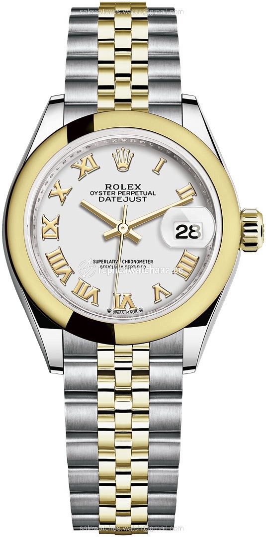 279163 White Roman Jubilee Rolex Lady Datejust 28mm Stainless Steel and Yellow Gold Ladies Watch 279163 White Roman Jubilee Rolex Lady Datejust 28mm Stainless Steel and Yellow Gold Ladies Watch