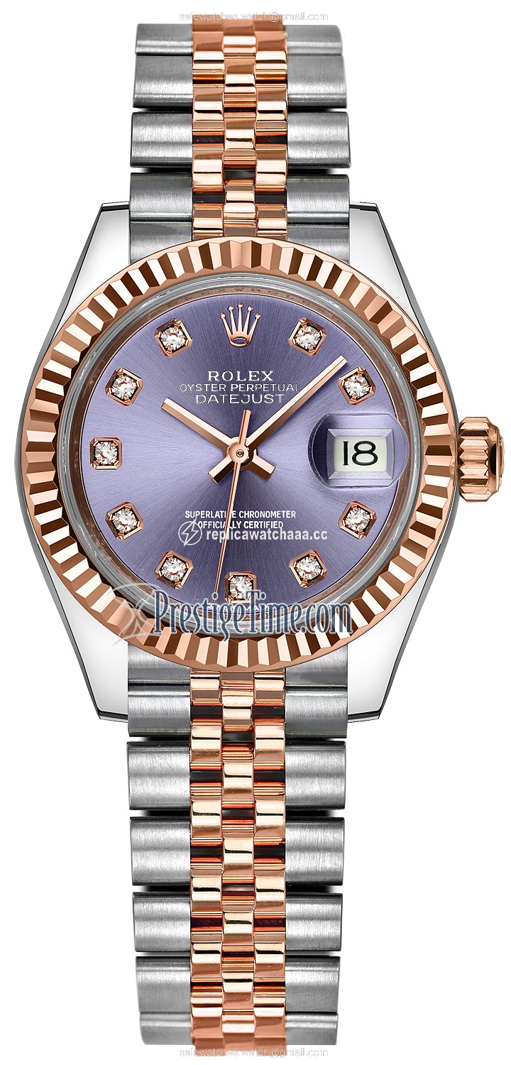 279171 Aubergine Diamond Jubilee Rolex Lady Datejust 28mm Stainless Steel and Everose Gold Ladies Watch 279171 Aubergine Diamond Jubilee Rolex Lady Datejust 28mm Stainless Steel and Everose Gold Ladies Watch