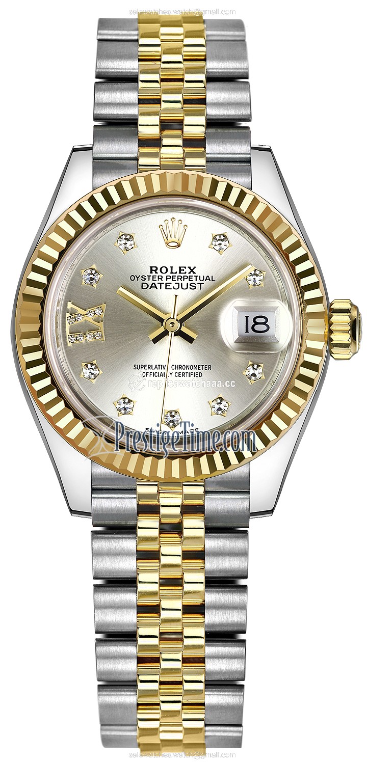 279173 Silver 17 Diamond Jubilee Rolex Lady Datejust 28mm Stainless Steel and Yellow Gold Ladies Watch 279173 Silver 17 Diamond Jubilee Rolex Lady Datejust 28mm Stainless Steel and Yellow Gold Ladies Watch