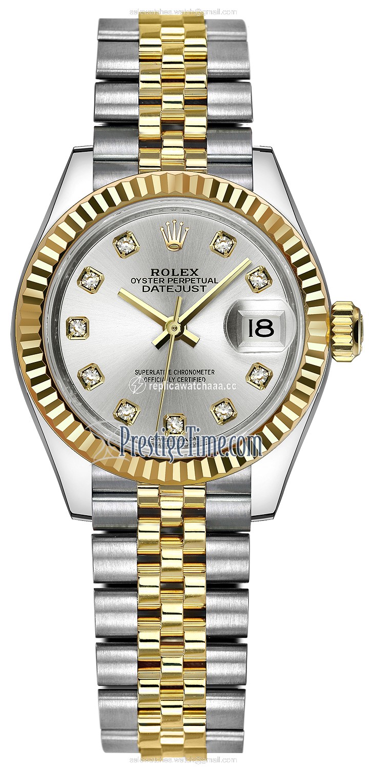 279173 Silver Diamond Jubilee Rolex Lady Datejust 28mm Stainless Steel and Yellow Gold Ladies Watch 279173 Silver Diamond Jubilee Rolex Lady Datejust 28mm Stainless Steel and Yellow Gold Ladies Watch
