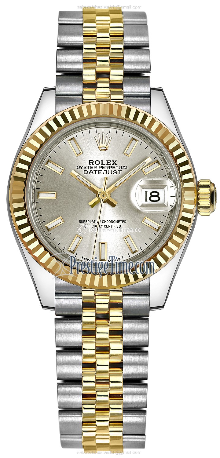 279173 Silver Index Jubilee Rolex Lady Datejust 28mm Stainless Steel and Yellow Gold Ladies Watch 279173 Silver Index Jubilee Rolex Lady Datejust 28mm Stainless Steel and Yellow Gold Ladies Watch