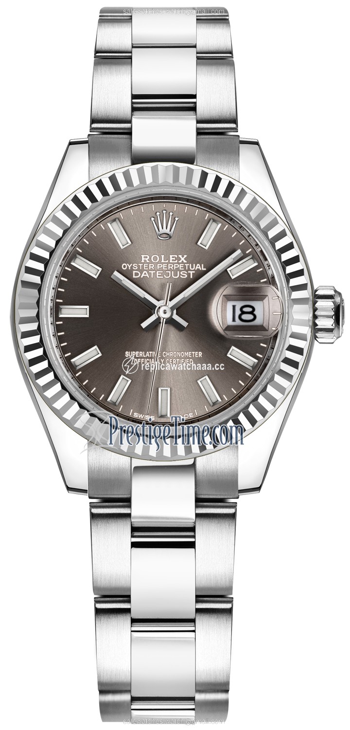 279174 Dark Grey Index Oyster Rolex Lady Datejust 28mm Stainless Steel Ladies Watch 279174 Dark Grey Index Oyster Rolex Lady Datejust 28mm Stainless Steel Ladies Watch