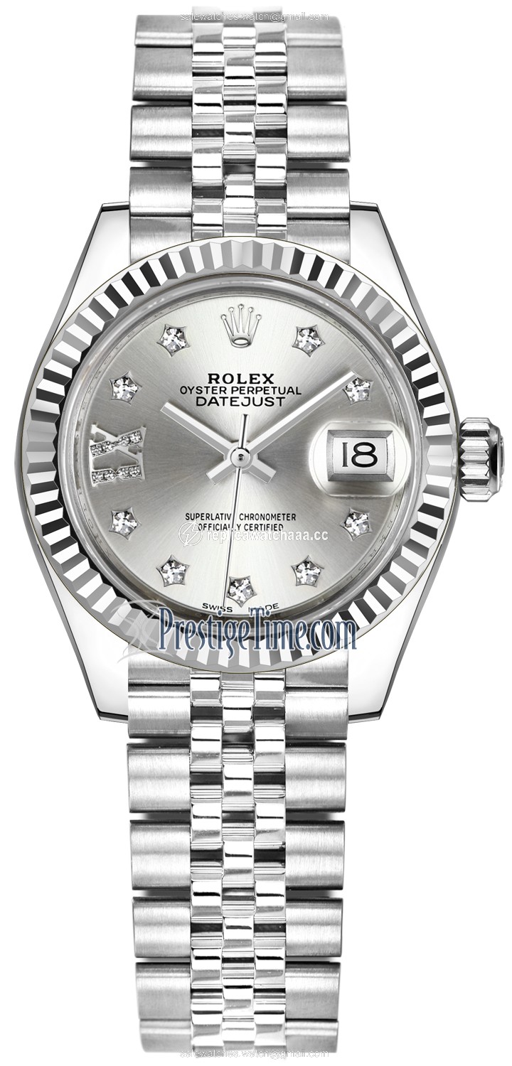 279174 Silver 17 Diamond Jubilee Rolex Lady Datejust 28mm Stainless Steel Ladies Watch 279174 Silver 17 Diamond Jubilee Rolex Lady Datejust 28mm Stainless Steel Ladies Watch