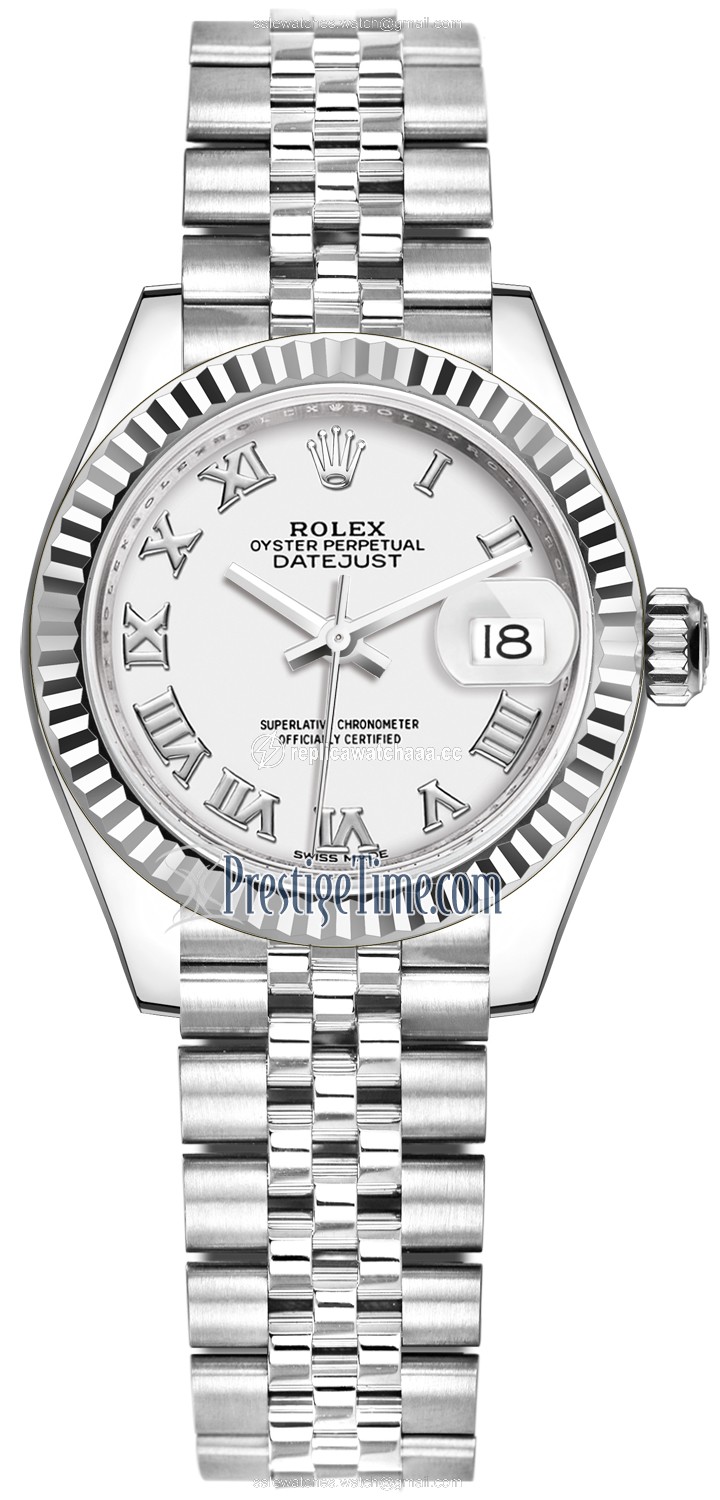 279174 White Roman Jubilee Rolex Lady Datejust 28mm Stainless Steel Ladies Watch 279174 White Roman Jubilee Rolex Lady Datejust 28mm Stainless Steel Ladies Watch