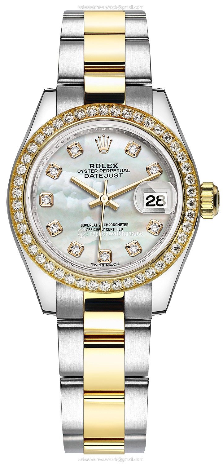 279383RBR MOP Diamond Oyster Rolex Lady Datejust 28mm Stainless Steel and Yellow Gold Ladies Watch 279383RBR MOP Diamond Oyster Rolex Lady Datejust 28mm Stainless Steel and Yellow Gold Ladies Watch