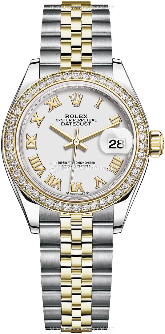 279383RBR White Roman Jubilee Rolex Lady Datejust 28mm Stainless Steel and Yellow Gold Ladies Watch 279383RBR White Roman Jubilee Rolex Lady Datejust 28mm Stainless Steel and Yellow Gold Ladies Watch