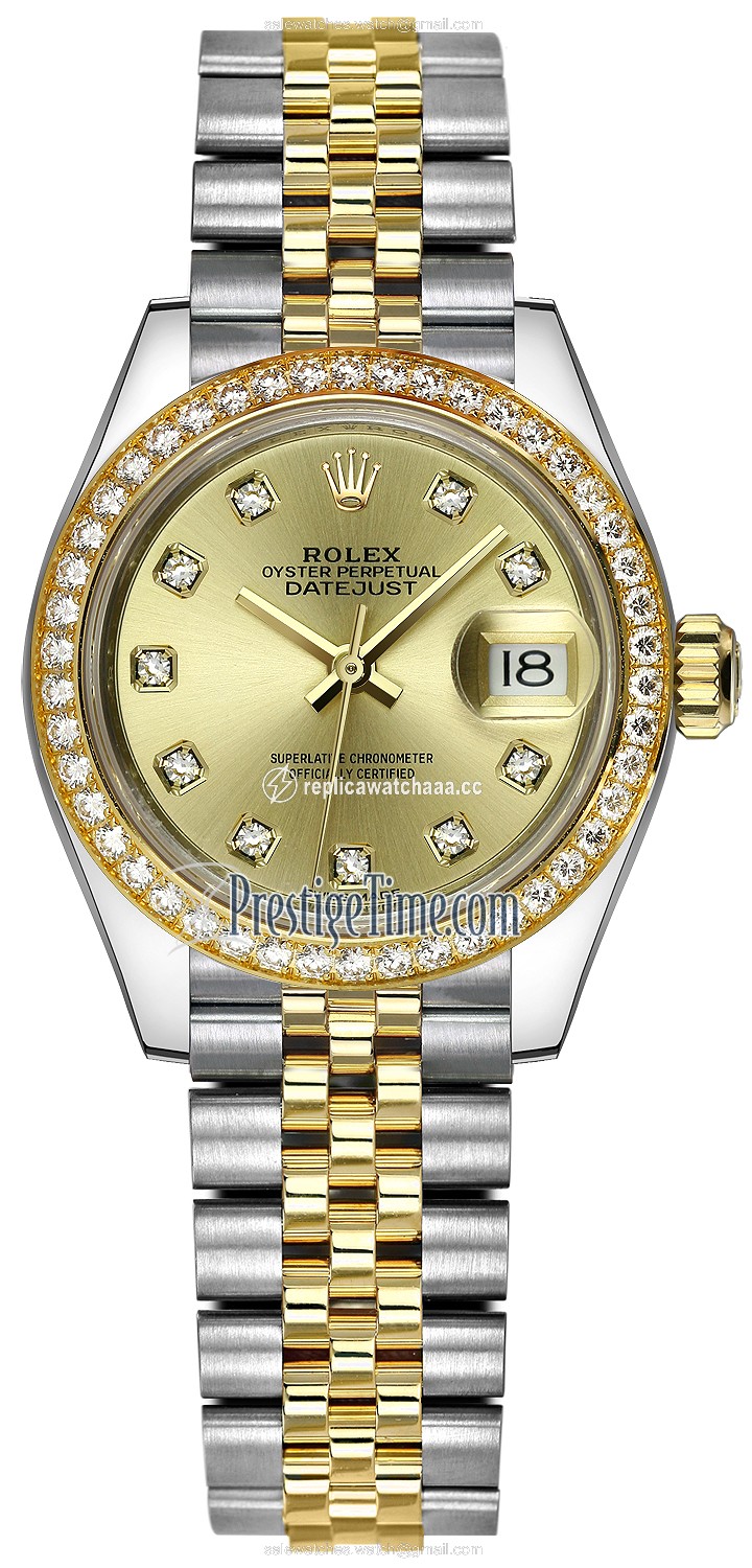 279383RBR Champagne Diamond Jubilee Rolex Lady Datejust 28mm Stainless Steel and Yellow Gold Ladies Watch 279383RBR Champagne Diamond Jubilee Rolex Lady Datejust 28mm Stainless Steel and Yellow Gold Ladies Watch