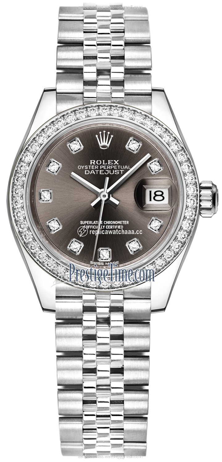 279384RBR Dark Grey Diamond Jubilee Rolex Lady Datejust 28mm Stainless Steel Ladies Watch 279384RBR Dark Grey Diamond Jubilee Rolex Lady Datejust 28mm Stainless Steel Ladies Watch