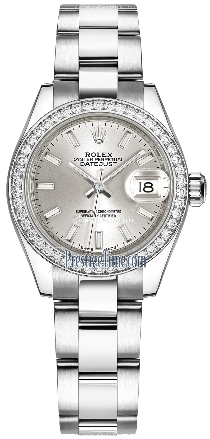279384RBR Silver Index Oyster Rolex Lady Datejust 28mm Stainless Steel Ladies Watch 279384RBR Silver Index Oyster Rolex Lady Datejust 28mm Stainless Steel Ladies Watch