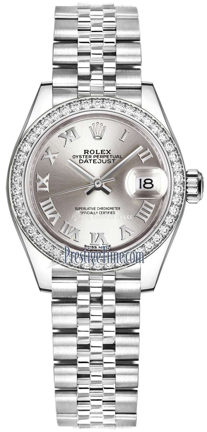 279384RBR Silver Roman Jubilee Rolex Lady Datejust 28mm Stainless Steel Ladies Watch 279384RBR Silver Roman Jubilee Rolex Lady Datejust 28mm Stainless Steel Ladies Watch
