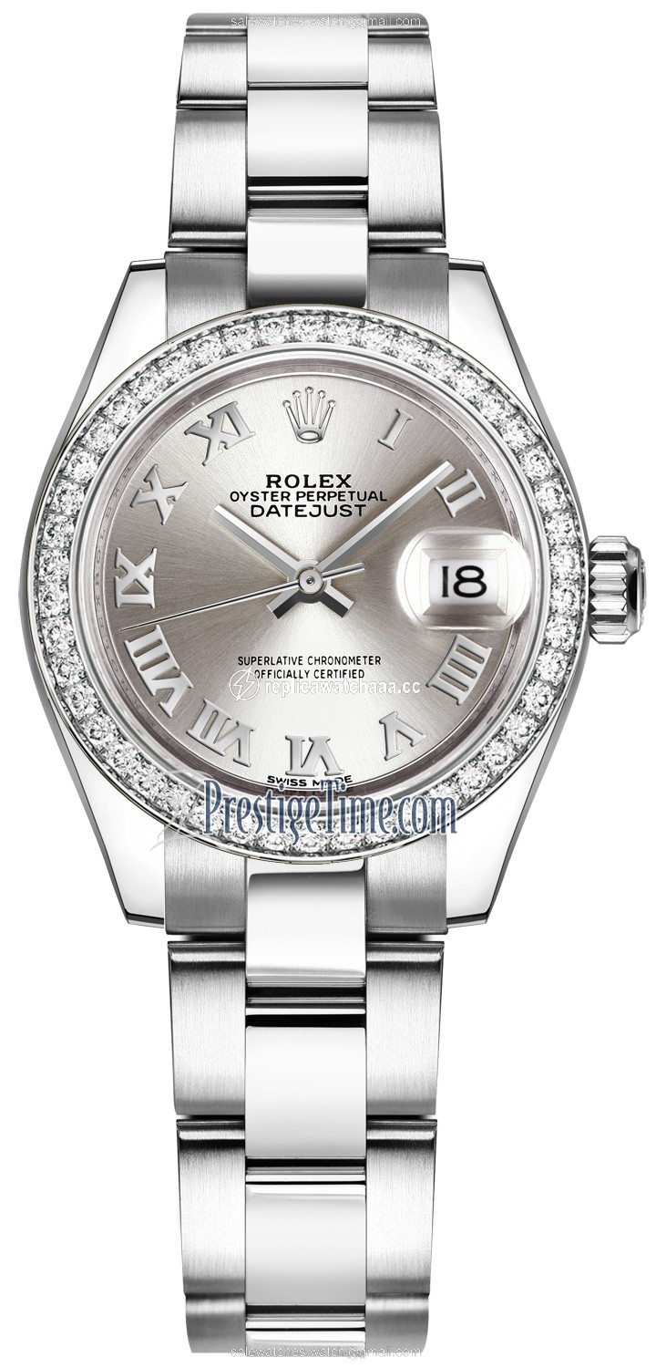 279384RBR Silver Roman Oyster Rolex Lady Datejust 28mm Stainless Steel Ladies Watch 279384RBR Silver Roman Oyster Rolex Lady Datejust 28mm Stainless Steel Ladies Watch
