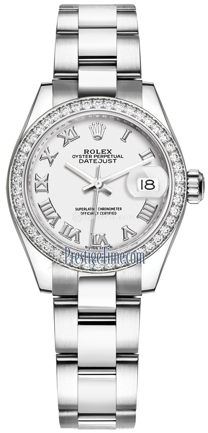 279384RBR White Roman Oyster Rolex Lady Datejust 28mm Stainless Steel Ladies Watch 279384RBR White Roman Oyster Rolex Lady Datejust 28mm Stainless Steel Ladies Watch