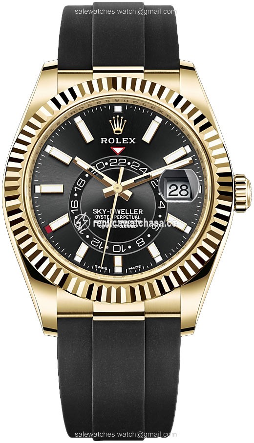 326238 Black Index Rolex Sky Dweller 42mm Mens Watch 326238 Black Index Rolex Sky Dweller 42mm Mens Watch