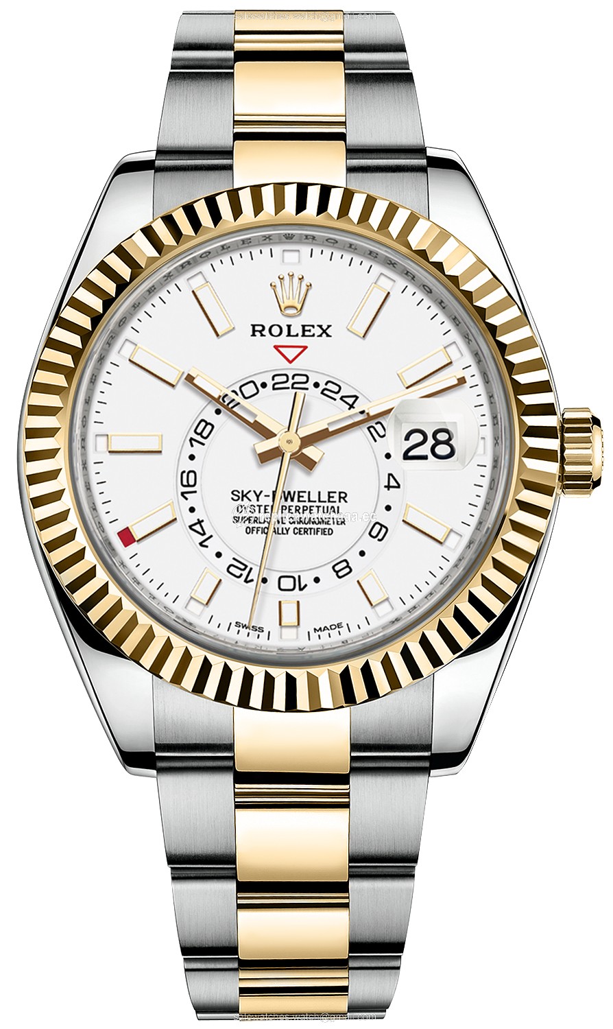326933 White Index Rolex Sky Dweller 42mm Mens Watch 326933 White Index Rolex Sky Dweller 42mm Mens Watch
