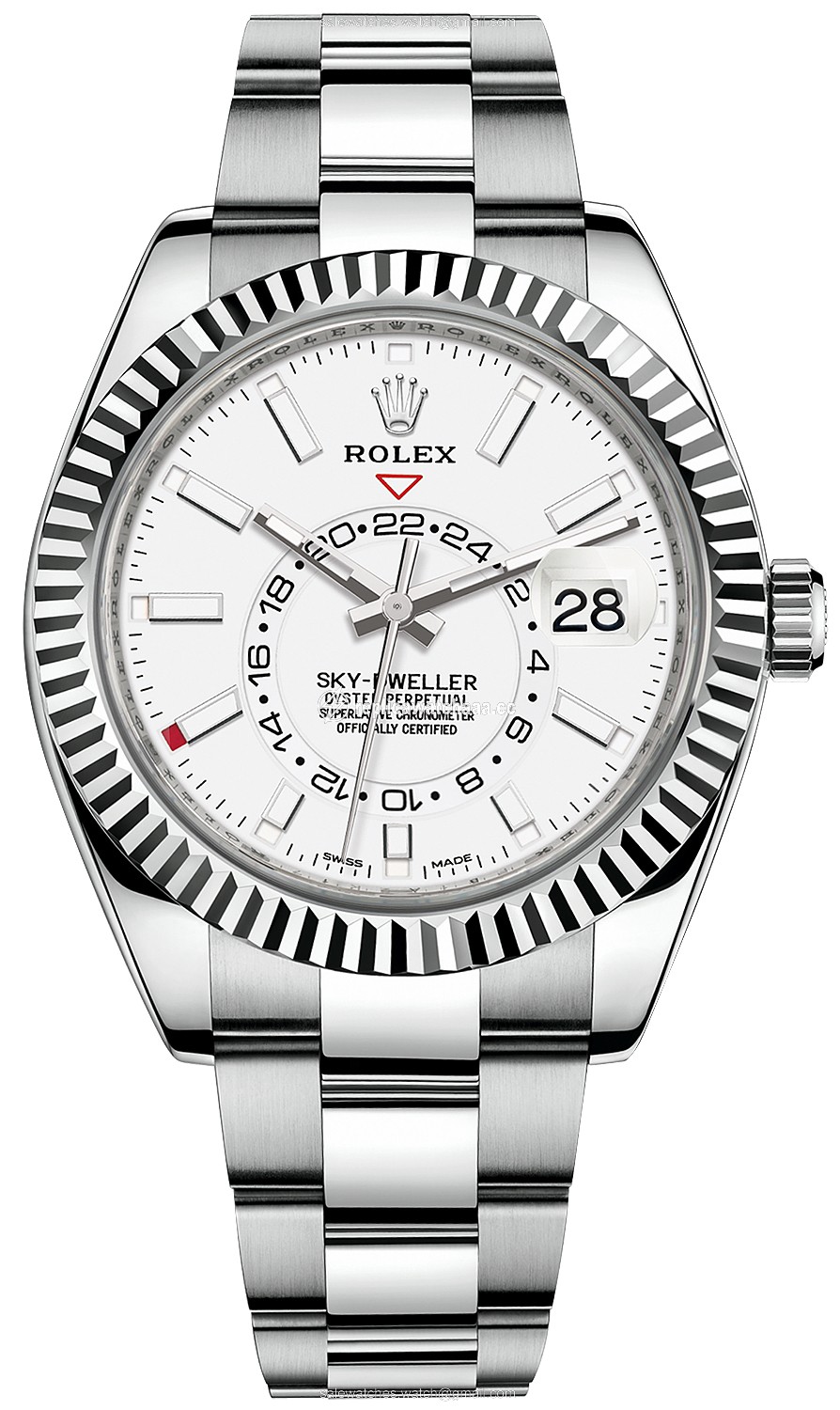 326934 White Index Rolex Sky Dweller 42mm Mens Watch 326934 White Index Rolex Sky Dweller 42mm Mens Watch